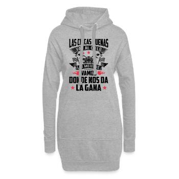 Cadeau Amusant Pour Les Femmes Motardes - Sweat-shirt à capuche long Femme - gris chiné - Devant
