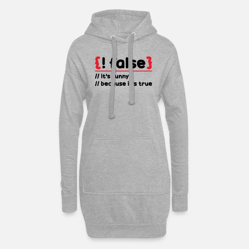 Programmierer Programmierung Software Coding Encoder - Hoodie-Kleid - Grau meliert