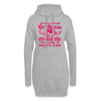 Moto Vélo Vtt Anniversaire Motocross Femme Maman - Sweat-shirt à capuche long Femme - gris chiné - Devant