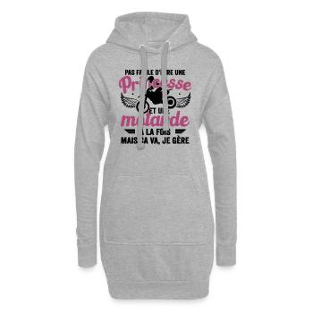 Moto Vélo Vtt Anniversaire Motocross Femme Maman - Sweat-shirt à capuche long Femme - gris chiné - Devant