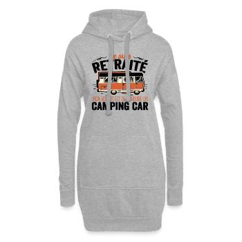 Je Suis Un Retraité Avec Un Camping Car - Sweat-shirt à capuche long Femme - gris chiné - Devant