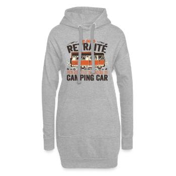 Je Suis Un Retraité Avec Un Camping Car - Sweat-shirt à capuche long Femme - gris chiné - Devant