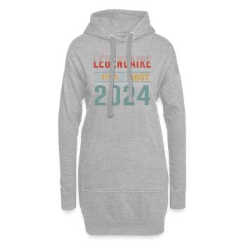 Légendaire Depuis Août 2024 Anniversaire Cadeau - Sweat-shirt à capuche long Femme - gris chiné - Devant