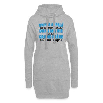 Grand-frère Est Nom Préféré - Sweat-shirt à capuche long Femme - gris chiné - Devant