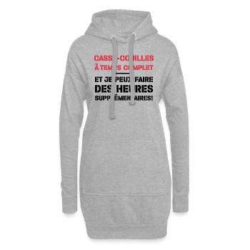 Casse-couilles À Temps Complet - Sweat-shirt à capuche long Femme - gris chiné - Devant