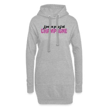 Je Peux Pas J'ai - Sweat-shirt à capuche long Femme - gris chiné - Devant