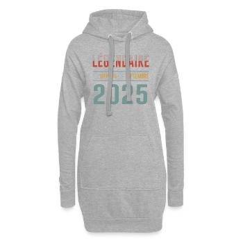 Légendaire Depuis Septembre 2025 Anniversaire - Sweat-shirt à capuche long Femme - gris chiné - Devant