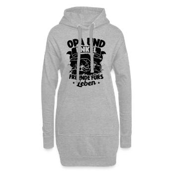 Opa Und Enkel Freunde Fürs Leben Beste Opi-enkelin - Hoodie-Kleid - Grau meliert - Vorne