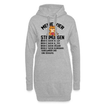 Meine Vier Stimmungen - Hoodie-Kleid - Grau meliert - Vorne