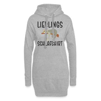 Lieblings Schlafshirt - Hoodie-Kleid - Grau meliert - Vorne