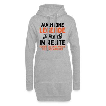 Auch Eine Legende Geht In Rente - Hoodie-Kleid - Grau meliert - Vorne
