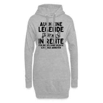 Auch Eine Legende Geht In Rente - Hoodie-Kleid - Grau meliert - Vorne