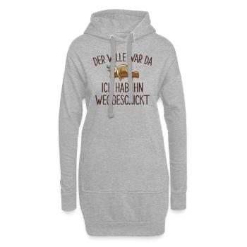 Der Wille War Da Ich Habe Ihn Weggeschickt - Hoodie-Kleid - Grau meliert - Vorne