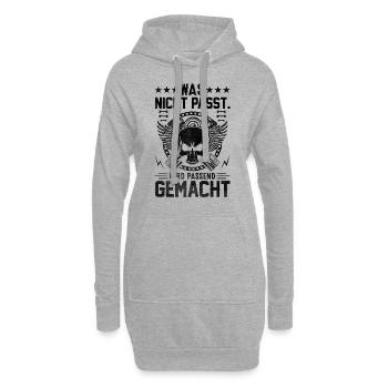 Was Nicht Passt Wird Passend Gemacht - Hoodie-Kleid - Grau meliert - Vorne