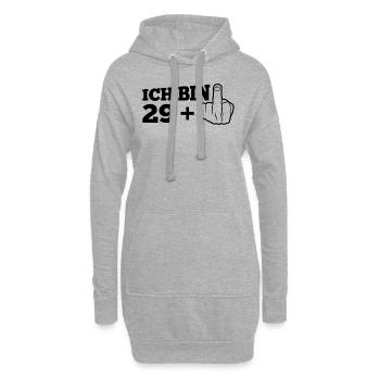 Lustiges Geburtstagsgeschenk Ich Bin 29 Mehr 1 - Hoodie-Kleid - Grau meliert - Vorne