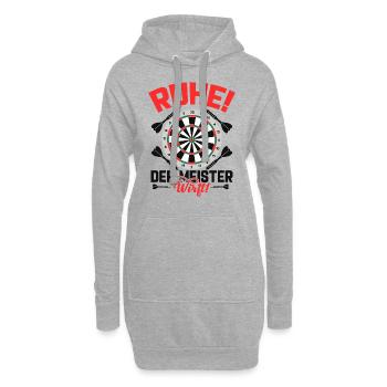 Dart Darten Darts - Hoodie-Kleid - Grau meliert - Vorne