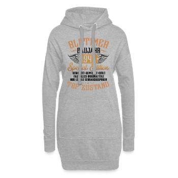 Oldtimer Baujahr 1947 Geboren Jahrgang Geburtstag - Hoodie-Kleid - Grau meliert - Vorne