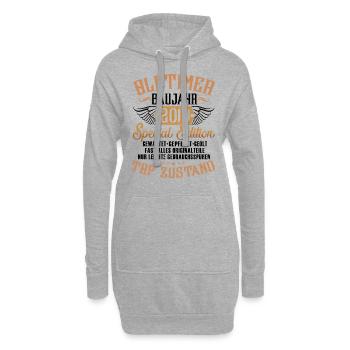 Oldtimer Special Edition Modell 2010 Geburtstag - Hoodie-Kleid - Grau meliert - Vorne