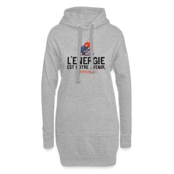 Cadeau Retraite - Énergie Et Avenir Durable - Sweat-shirt à capuche long Femme - gris chiné - Devant