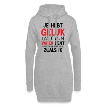 Gelukkige Vaderdag - Hoodie-Kleid - Grau meliert - Vorne