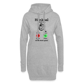 Honkbal passie - Hoodie-Kleid - Grau meliert - Vorne