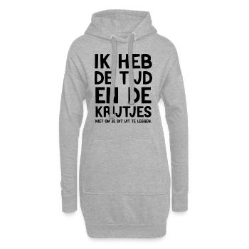 Geen Tijd Of Kleurpotloden Om Het Je Uit Te Leggen - Hoodie-Kleid - Grau meliert - Vorne