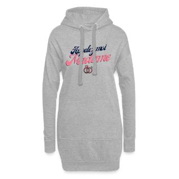 EVJF Future mariée Appelez moi madame fiançailles - Sweat-shirt à capuche long Femme - gris chiné - Devant