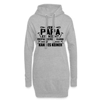 Si papa ne peut pas le réparer, personne ne le peut - Sweat-shirt à capuche long Femme - gris chiné - Devant