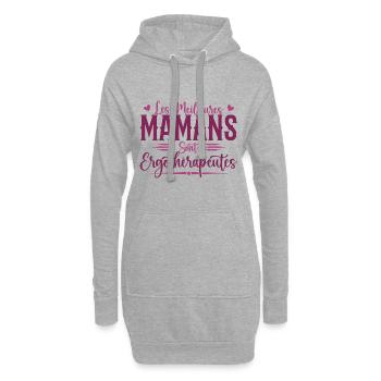 Die besten Mütter sind Ergotherapeuten - Hoodie-Kleid - Grau meliert - Vorne