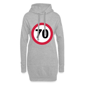 70 - Hoodie-Kleid - Grau meliert - Vorne