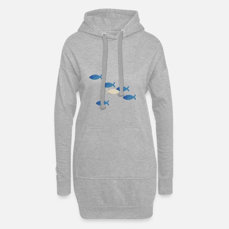 Be different! - Hoodie-Kleid - Grau meliert