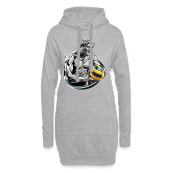 Volleyball - Hoodie-Kleid - Grau meliert - Vorne