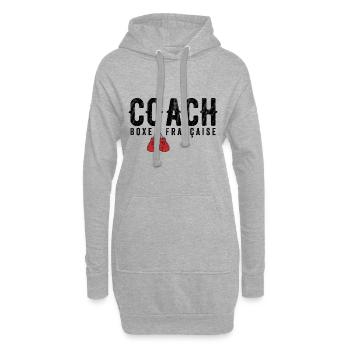 Coach Boxe Française Entraineur de Boxe Française - Sweat-shirt à capuche long Femme - gris chiné - Devant
