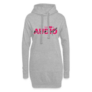 audio music-nerd minimal techno dj - Hoodie-Kleid - Grau meliert - Vorne