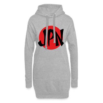 Kultur und Tradition Japan - Hoodie-Kleid - Grau meliert - Vorne
