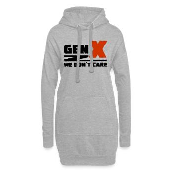 Generation X - Es ist uns egal - Hoodie-Kleid - Grau meliert - Vorne