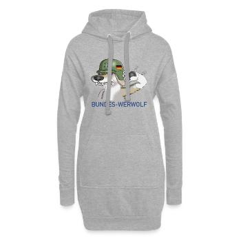 Bundes Werwolf - Hoodie-Kleid - Grau meliert - Vorne