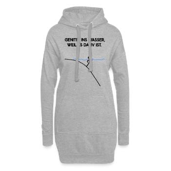 Genitiv Ins Wasser Weil Es Dativ Ist Grammatik Fun - Hoodie-Kleid - Grau meliert - Vorne