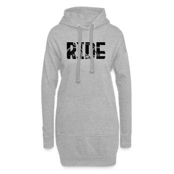 faire du vélo de route - Sweat-shirt à capuche long Femme - gris chiné - Devant