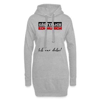 Gästebuch Kommunion Mädchen Jungen Erstkommunion - Hoodie-Kleid - Grau meliert - Vorne