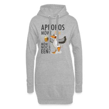 Apropos Möwe Möwie noch een Sabbel nich dat geit - Hoodie-Kleid - Grau meliert - Vorne
