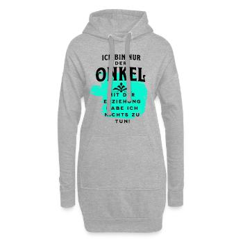Der Onkel und die Erziehung - Hoodie-Kleid - Grau meliert - Vorne