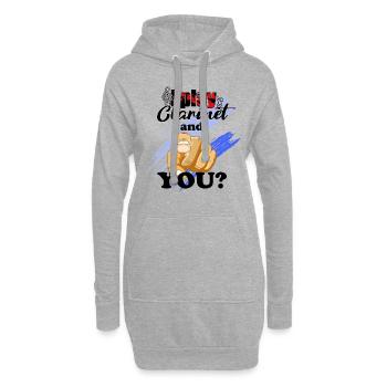 Clarinet i play Clarinet Cool - Hoodie-Kleid - Grau meliert - Vorne