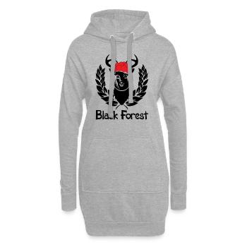 Black Forest Wappen Hirsch - Hoodie-Kleid - Grau meliert - Vorne