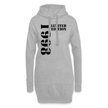 1998 édition limitée cadeau d’anniversaire femme mari - Sweat-shirt à capuche long Femme - gris chiné - Devant