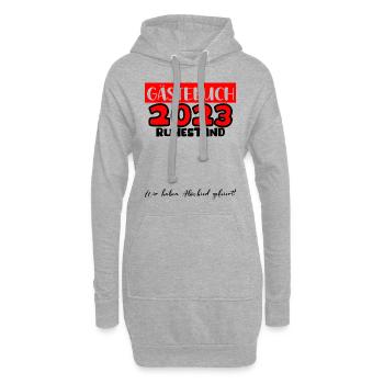 Ruhestand Rente Pension Renteneintritt Abschied - Hoodie-Kleid - Grau meliert - Vorne