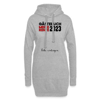 Ruhestand Rente Pension Renteneintritt Abschied - Hoodie-Kleid - Grau meliert - Vorne