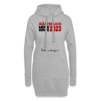 Ruhestand Rente Pension Renteneintritt Abschied - Hoodie-Kleid - Grau meliert - Vorne