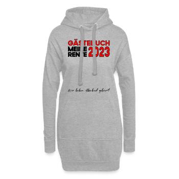 Ruhestand Rente Pension Renteneintritt Abschied - Hoodie-Kleid - Grau meliert - Vorne