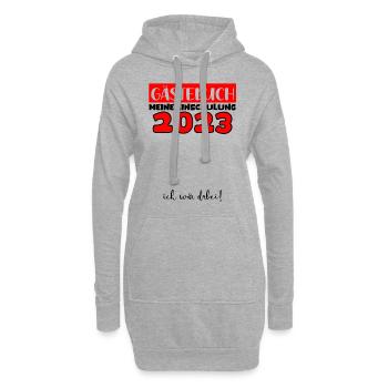 Gästebuch Einschulung 2023 Bitte Eintragen Schule - Hoodie-Kleid - Grau meliert - Vorne